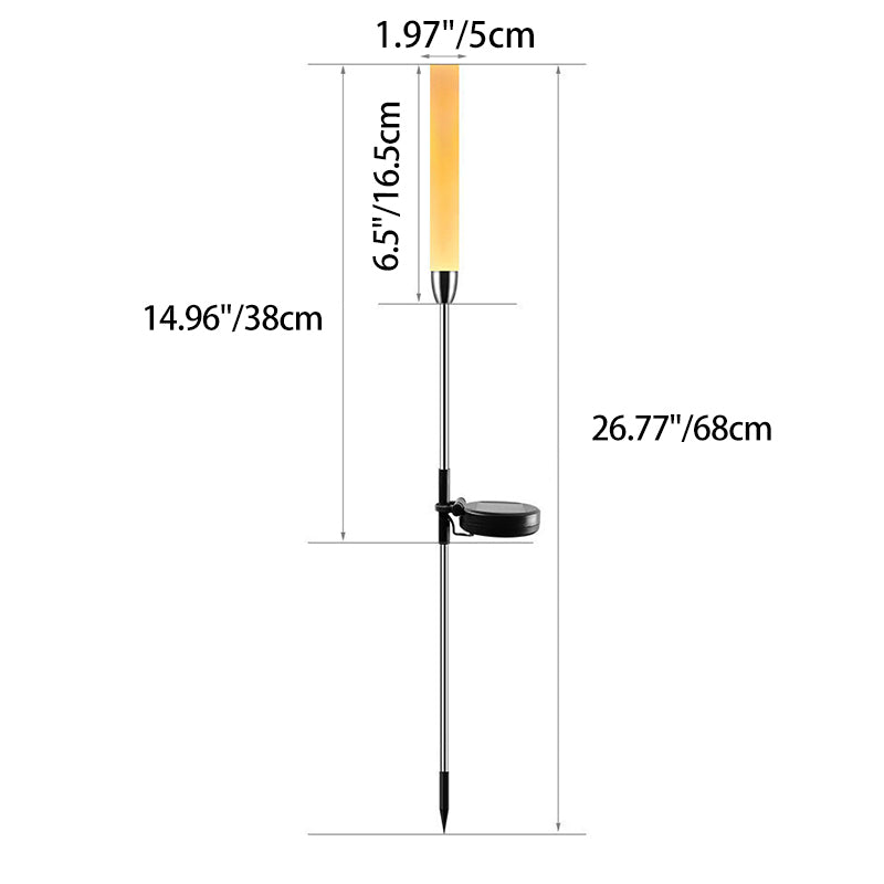 Modern Art Deco Waterproof Solar Cylinder Acrylic Aluminum Stainless Steel ABS LED Outdoor Light Landscape Lighting For Garden | Bowlift