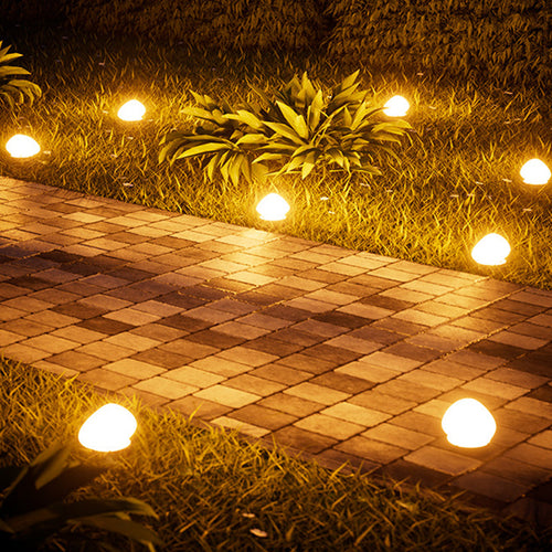 Modern Minimalist Waterproof Solar Pebble PP LED Outdoor Light Landscape Lighting For Garden | Bowlift