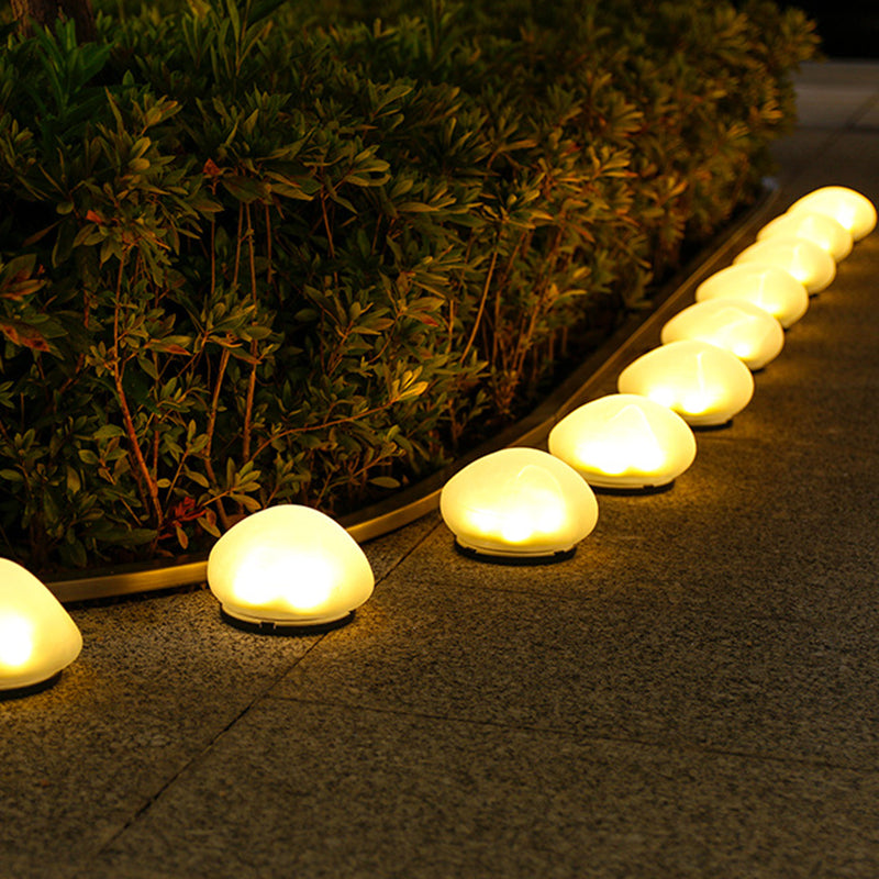 Modern Minimalist Waterproof Solar Pebble PP LED Outdoor Light Landscape Lighting For Garden | Bowlift