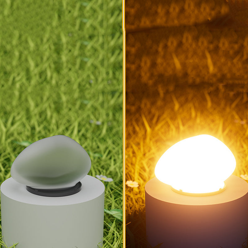 Modern Minimalist Waterproof Solar Pebble PP LED Outdoor Light Landscape Lighting For Garden | Bowlift