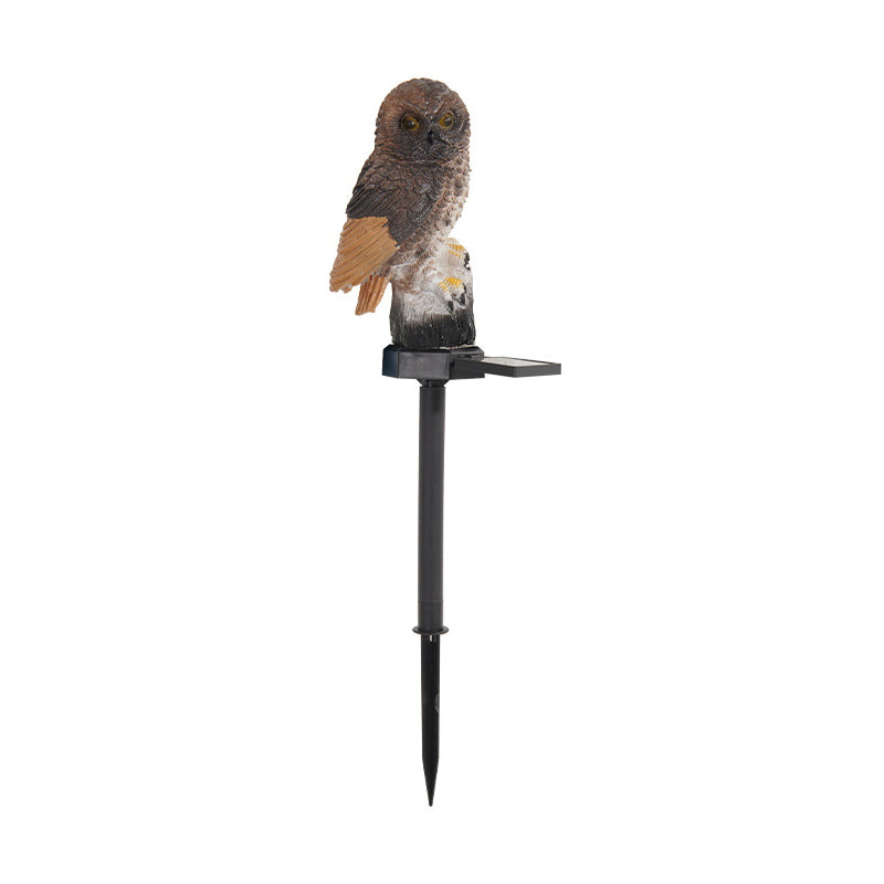 Modern Art Deco Waterproof Solar Resin PP Owl LED Landscape Lighting Outdoor Light For Outdoor Patio | Bowlift