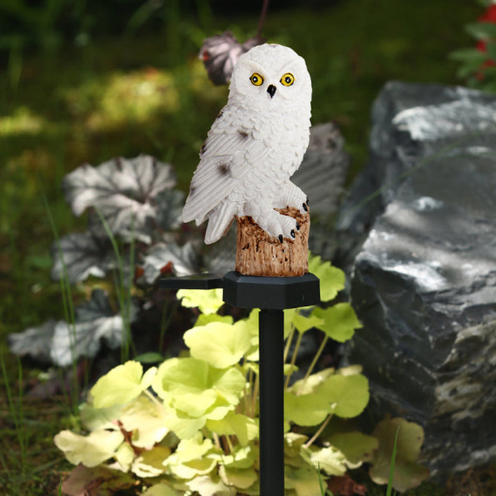 Modern Art Deco Waterproof Solar Resin PP Owl LED Landscape Lighting Outdoor Light For Outdoor Patio | Bowlift