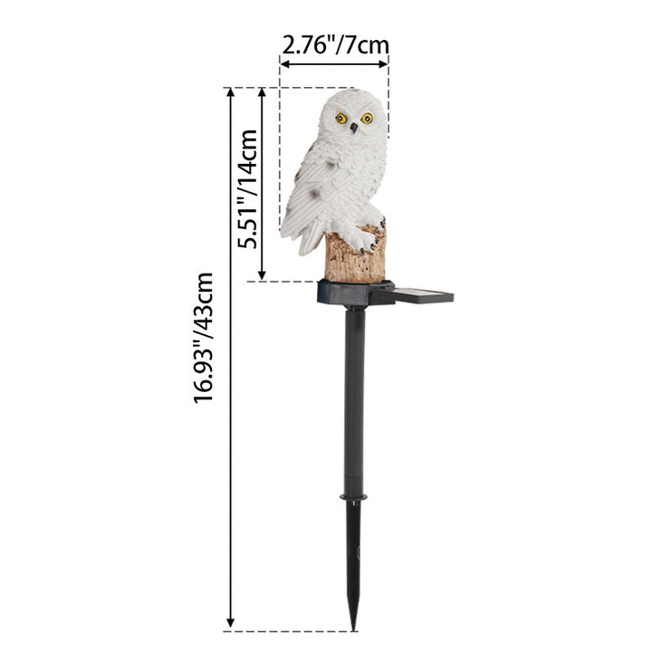 Modern Art Deco Waterproof Solar Resin PP Owl LED Landscape Lighting Outdoor Light For Outdoor Patio | Bowlift