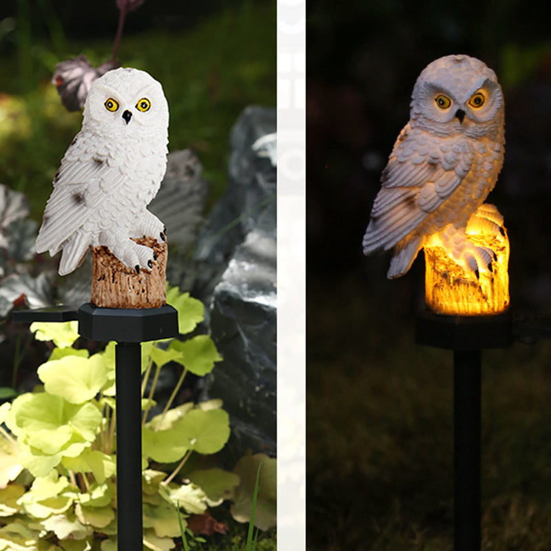 Modern Art Deco Waterproof Solar Resin PP Owl LED Landscape Lighting Outdoor Light For Outdoor Patio | Bowlift