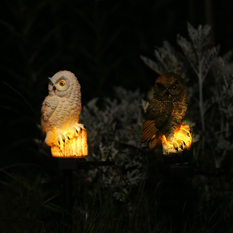 Modern Art Deco Waterproof Solar Resin PP Owl LED Landscape Lighting Outdoor Light For Outdoor Patio | Bowlift