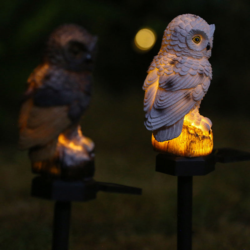 Modern Art Deco Waterproof Solar Resin PP Owl LED Landscape Lighting Outdoor Light For Outdoor Patio | Bowlift