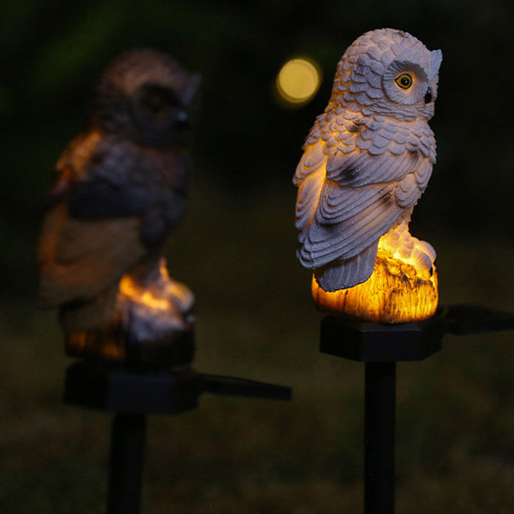 Modern Art Deco Waterproof Solar Resin PP Owl LED Landscape Lighting Outdoor Light For Outdoor Patio | Bowlift