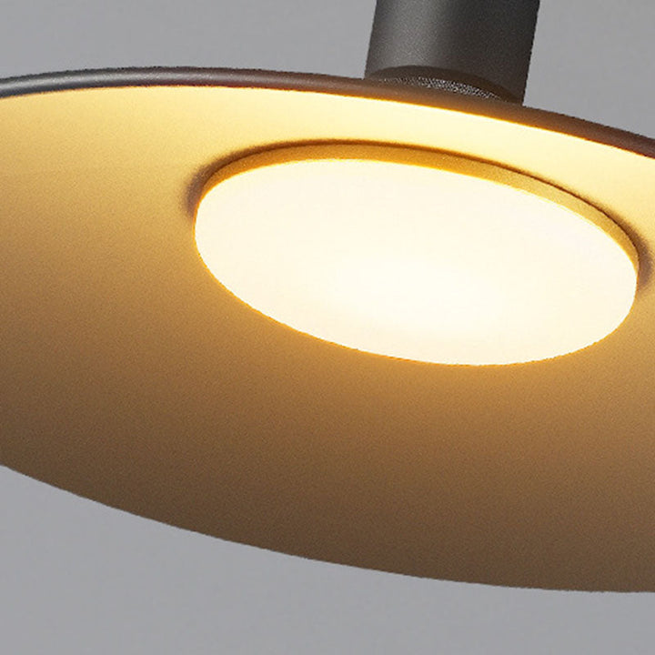 Contemporary Industrial Waterproof Aluminum Round 1-Light Semi-Flush Mount Ceiling Light For Outdoor Patio | Bowlift