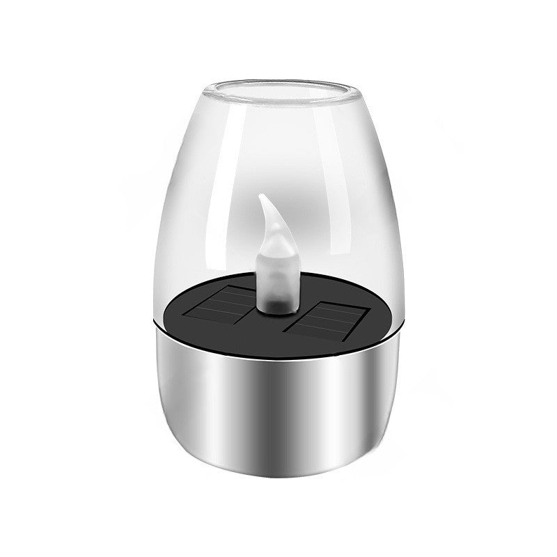 Modern Minimalist Candle Round PC Stainless Steel LED Outdoor Light For Garden | Bowlift