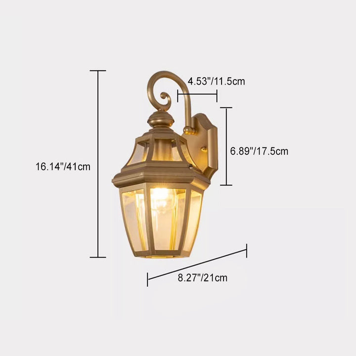 Contemporary Nordic Round Court Waterproof Glass Hardware 1-Light Wall Sconce Lamp For Outdoor Patio | Bowlift