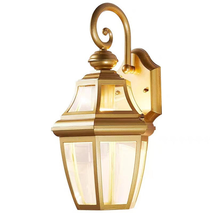 Contemporary Nordic Round Court Waterproof Glass Hardware 1-Light Wall Sconce Lamp For Outdoor Patio | Bowlift