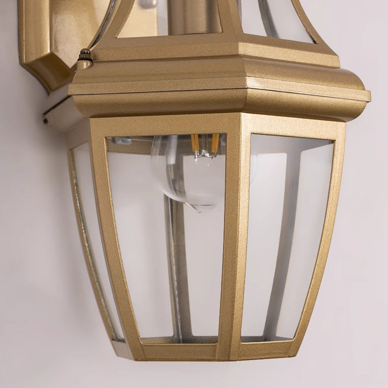 Contemporary Nordic Round Court Waterproof Glass Hardware 1-Light Wall Sconce Lamp For Outdoor Patio | Bowlift
