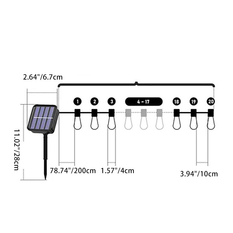 Modern Minimalist Round Long Line Glass Iron LED String Light For Garden | Bowlift