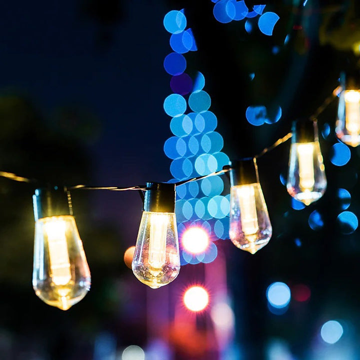 Modern Minimalist Round Long Line Glass Iron LED String Light For Garden | Bowlift