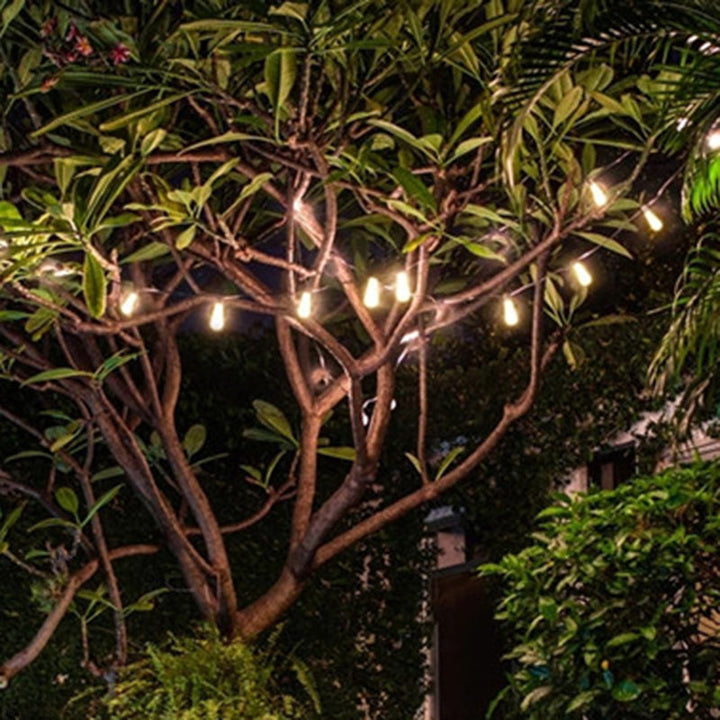 Modern Minimalist Round Long Line Glass Iron LED String Light For Garden | Bowlift