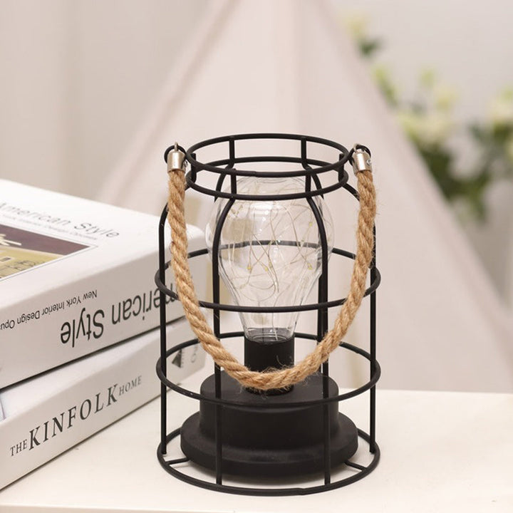 BowLift | Modern Minimalist Vertical Striped Square Round Iron LED Table Lamp For Living Room