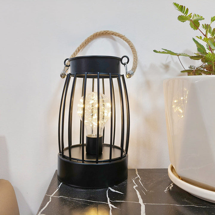 BowLift | Modern Minimalist Vertical Striped Square Round Iron LED Table Lamp For Living Room