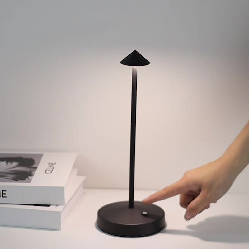 BowLift | Modern Simplicity Triangle Cone Round Acrylic Cylinder Iron LED Table Lamp for the Living Room