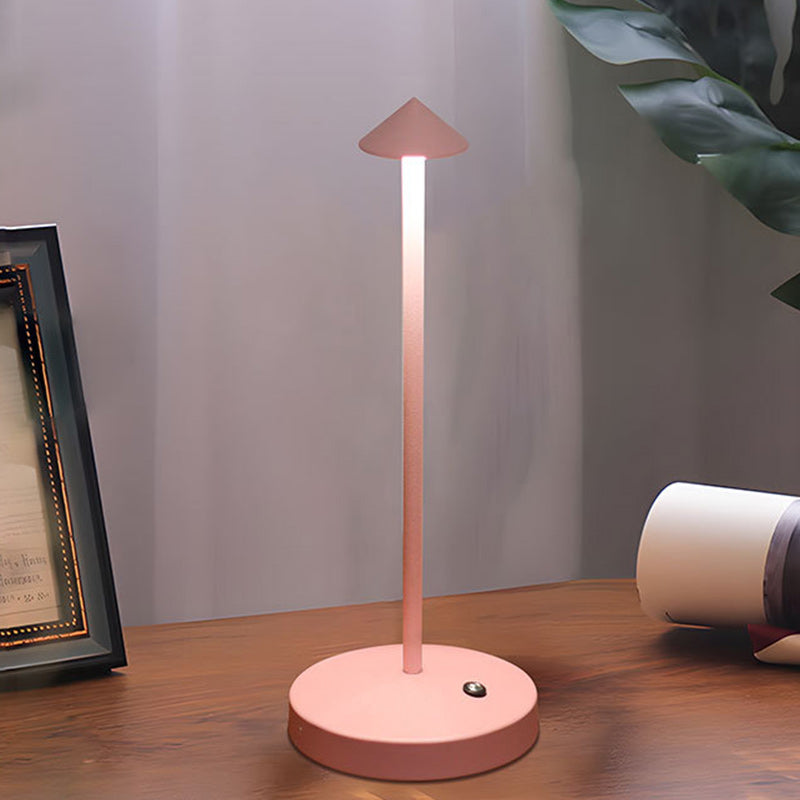 BowLift | Modern Simplicity Triangle Cone Round Acrylic Cylinder Iron LED Table Lamp for the Living Room