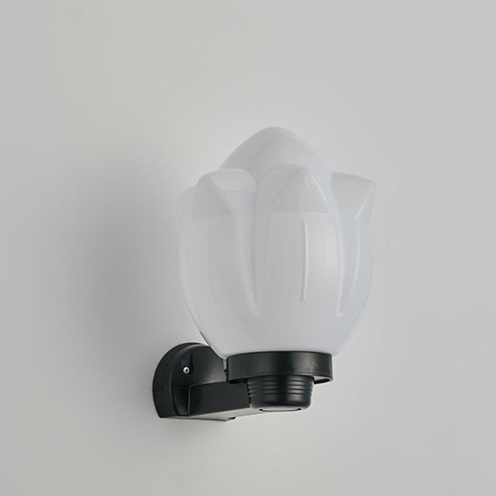 Modern Simplicity Flower Cone Square Cylinder Ball Acrylic ABS Iron 1-Light Wall Sconce Lamp For Outdoor Patio | Bowlift