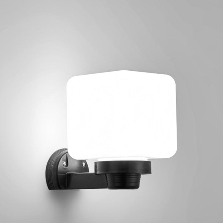 Modern Simplicity Flower Cone Square Cylinder Ball Acrylic ABS Iron 1-Light Wall Sconce Lamp For Outdoor Patio | Bowlift