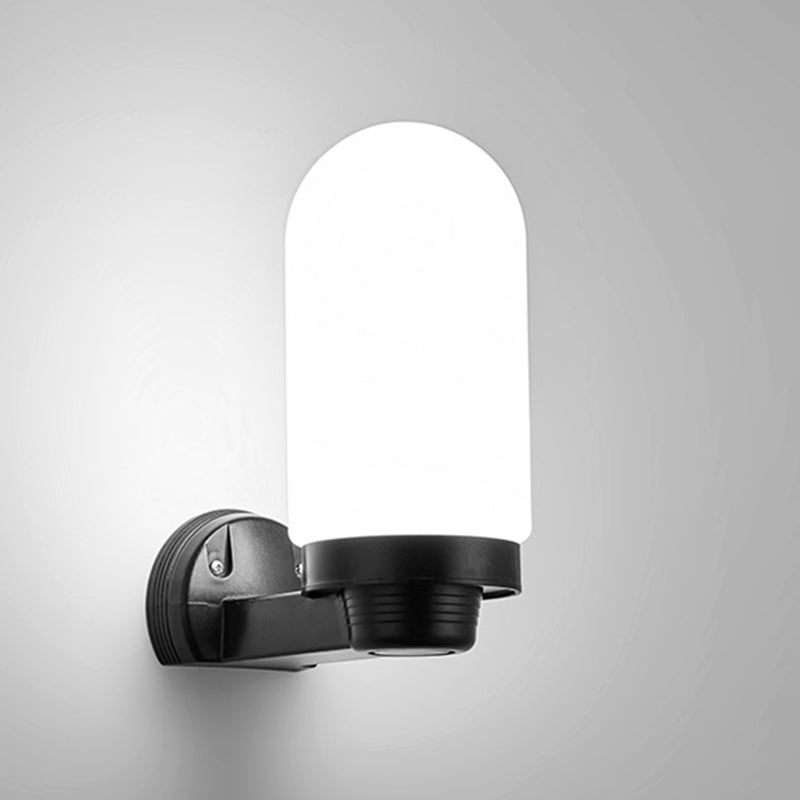 Modern Simplicity Flower Cone Square Cylinder Ball Acrylic ABS Iron 1-Light Wall Sconce Lamp For Outdoor Patio | Bowlift