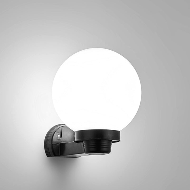 Modern Simplicity Flower Cone Square Cylinder Ball Acrylic ABS Iron 1-Light Wall Sconce Lamp For Outdoor Patio | Bowlift