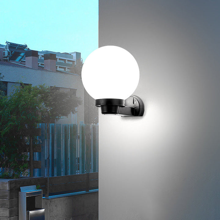 Modern Simplicity Flower Cone Square Cylinder Ball Acrylic ABS Iron 1-Light Wall Sconce Lamp For Outdoor Patio | Bowlift