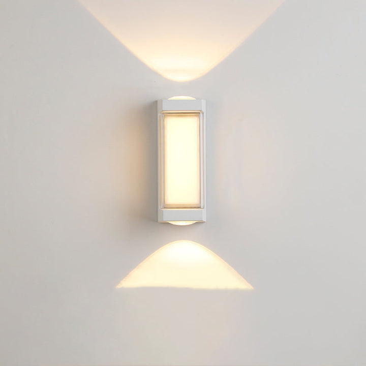 Modern Simplicity Rectangle Round Diamond PC Aluminum LED Wall Sconce Lamp For Garden | Bowlift