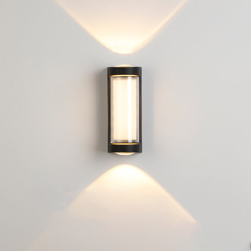 Modern Simplicity Rectangle Round Diamond PC Aluminum LED Wall Sconce Lamp For Garden | Bowlift