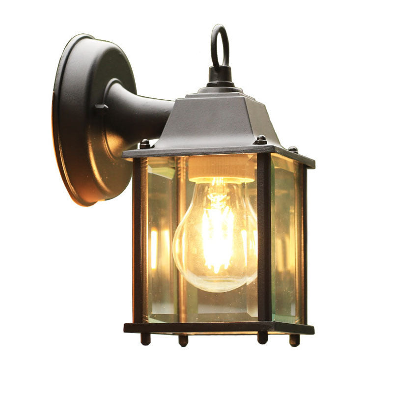 Modern Minimalist Square Rectangle Round Glass Aluminum 1-Light Wall Sconce Lamp For Garden | Bowlift