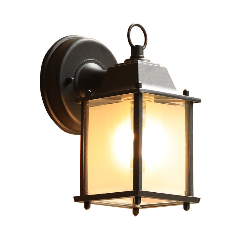 Modern Minimalist Square Rectangle Round Glass Aluminum 1-Light Wall Sconce Lamp For Garden | Bowlift