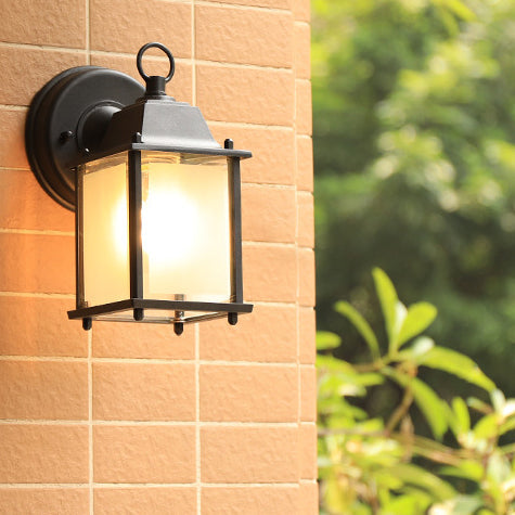 Modern Minimalist Square Rectangle Round Glass Aluminum 1-Light Wall Sconce Lamp For Garden | Bowlift