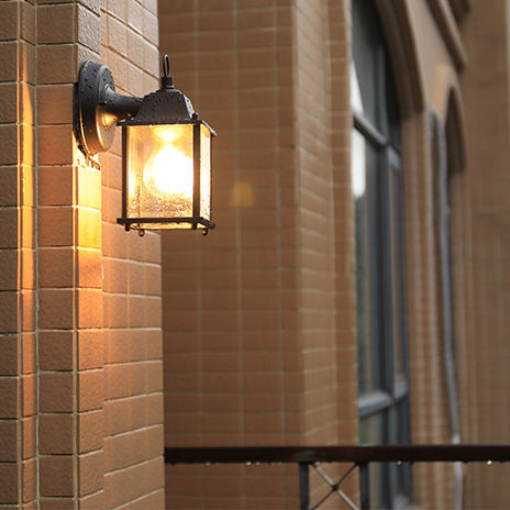 Modern Minimalist Square Rectangle Round Glass Aluminum 1-Light Wall Sconce Lamp For Garden | Bowlift