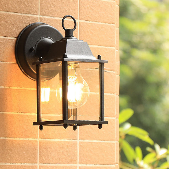 Modern Minimalist Square Rectangle Round Glass Aluminum 1-Light Wall Sconce Lamp For Garden | Bowlift