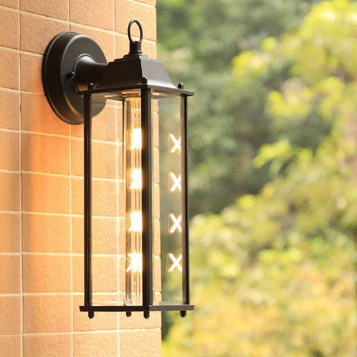 Modern Minimalist Square Rectangle Round Glass Aluminum 1-Light Wall Sconce Lamp For Garden | Bowlift