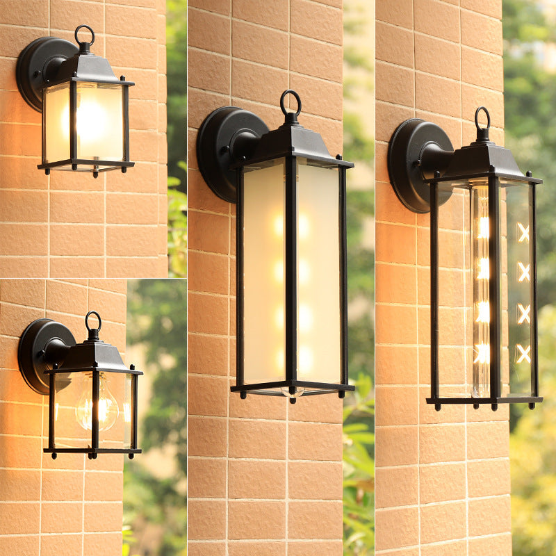 Modern Minimalist Square Rectangle Round Glass Aluminum 1-Light Wall Sconce Lamp For Garden | Bowlift