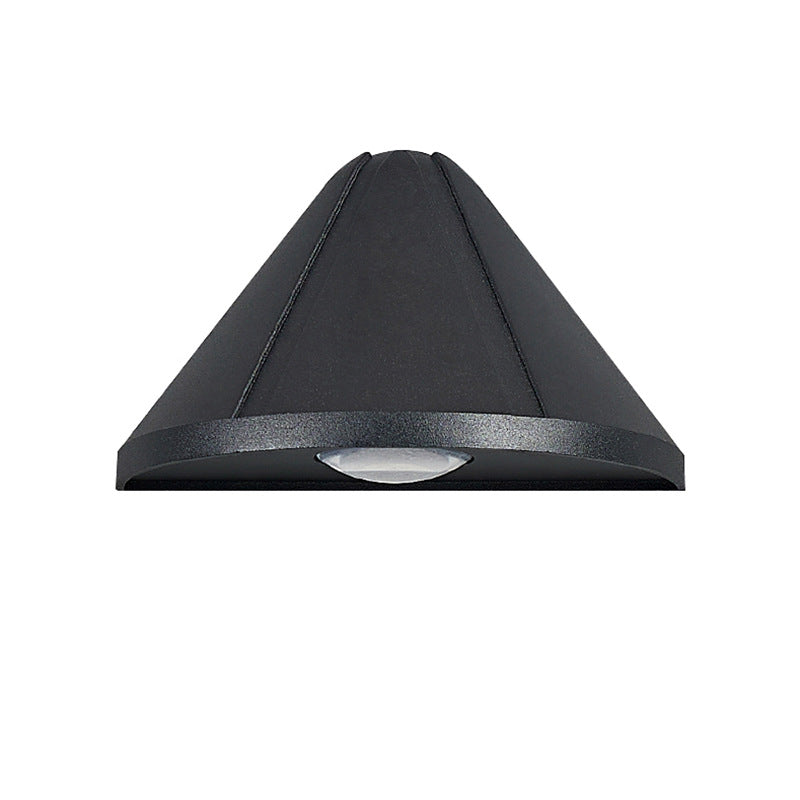 Modern Minimalist Triangle Waterproof Lens Aluminum LED Wall Sconce Lamp For Outdoor Patio | Bowlift