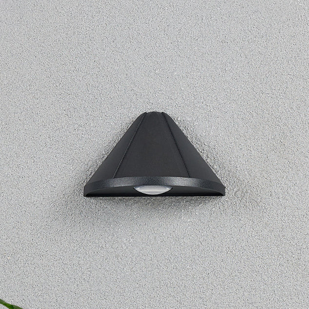 Modern Minimalist Triangle Waterproof Lens Aluminum LED Wall Sconce Lamp For Outdoor Patio | Bowlift
