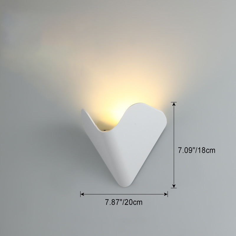 Modern Minimalist Triangle Bird's Nest Half Circle Waterproof Aluminum LED Wall Sconce Lamp For Outdoor Patio | Bowlift