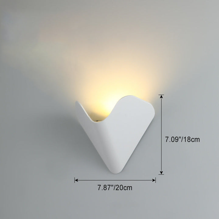 Modern Minimalist Triangle Bird's Nest Half Circle Waterproof Aluminum LED Wall Sconce Lamp For Outdoor Patio | Bowlift