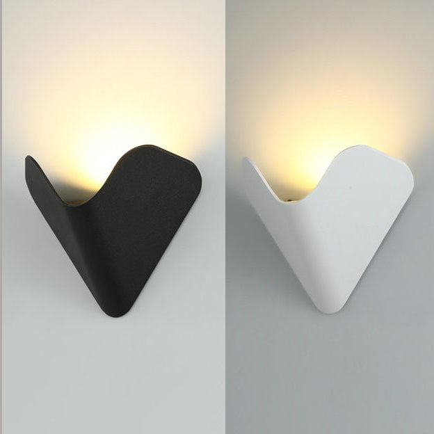 Modern Minimalist Triangle Bird's Nest Half Circle Waterproof Aluminum LED Wall Sconce Lamp For Outdoor Patio | Bowlift