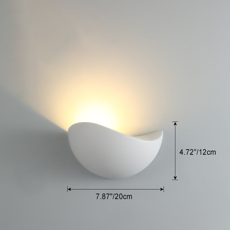 Modern Minimalist Triangle Bird's Nest Half Circle Waterproof Aluminum LED Wall Sconce Lamp For Outdoor Patio | Bowlift