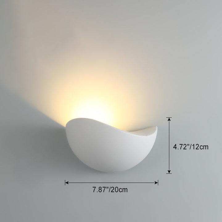 Modern Minimalist Triangle Bird's Nest Half Circle Waterproof Aluminum LED Wall Sconce Lamp For Outdoor Patio | Bowlift