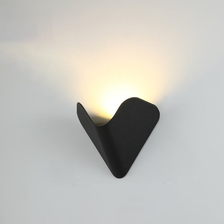 Modern Minimalist Triangle Bird's Nest Half Circle Waterproof Aluminum LED Wall Sconce Lamp For Outdoor Patio | Bowlift