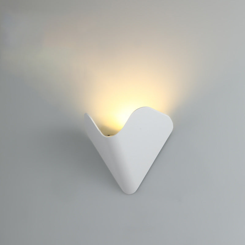 Modern Minimalist Triangle Bird's Nest Half Circle Waterproof Aluminum LED Wall Sconce Lamp For Outdoor Patio | Bowlift