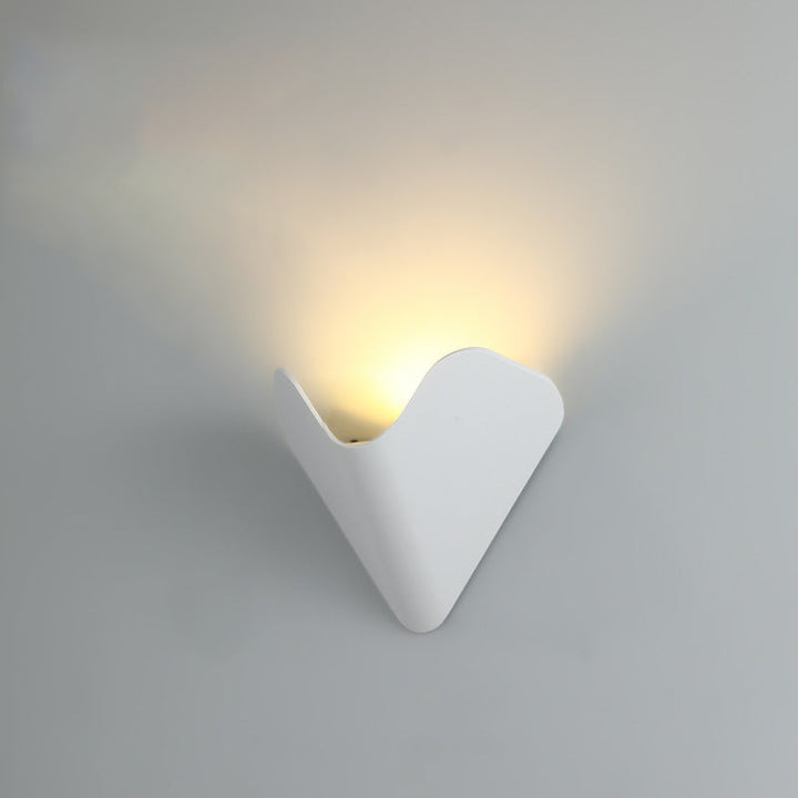 Modern Minimalist Triangle Bird's Nest Half Circle Waterproof Aluminum LED Wall Sconce Lamp For Outdoor Patio | Bowlift