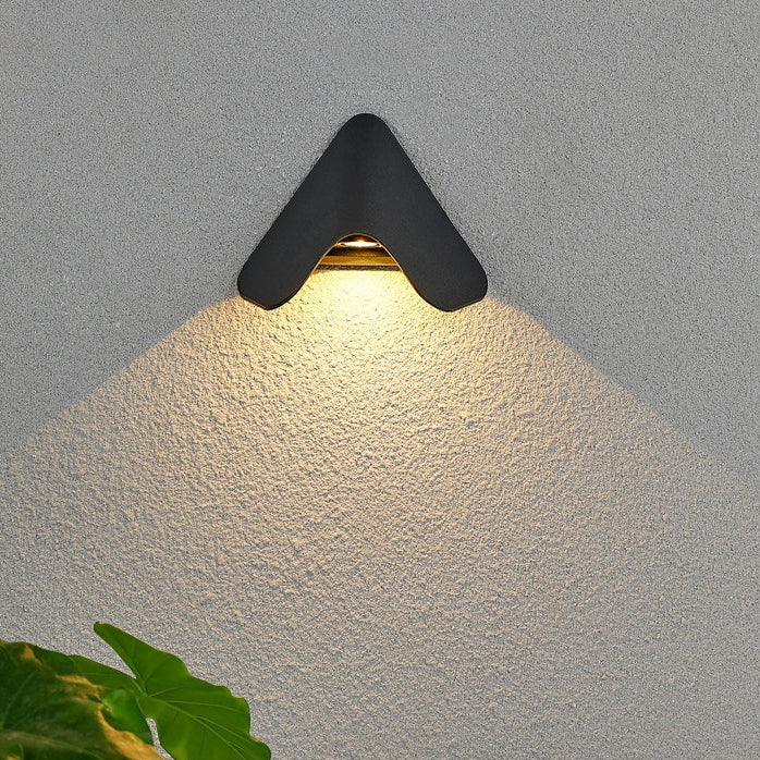 Modern Minimalist Triangle Bird's Nest Half Circle Waterproof Aluminum LED Wall Sconce Lamp For Outdoor Patio | Bowlift