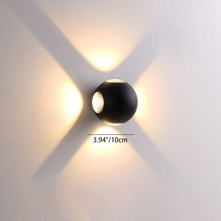 Modern Minimalist Round Square Orb Lens Aluminum LED Wall Sconce Lamp For Garden | Bowlift