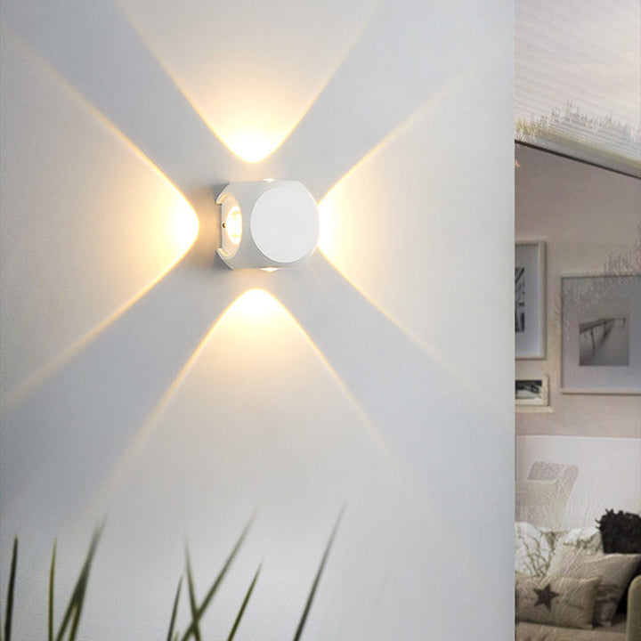 Modern Minimalist Round Square Orb Lens Aluminum LED Wall Sconce Lamp For Garden | Bowlift